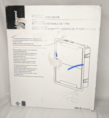 17'' Legrand OnQ Cable Management Structured Media in-Wall Enclosure, T- white