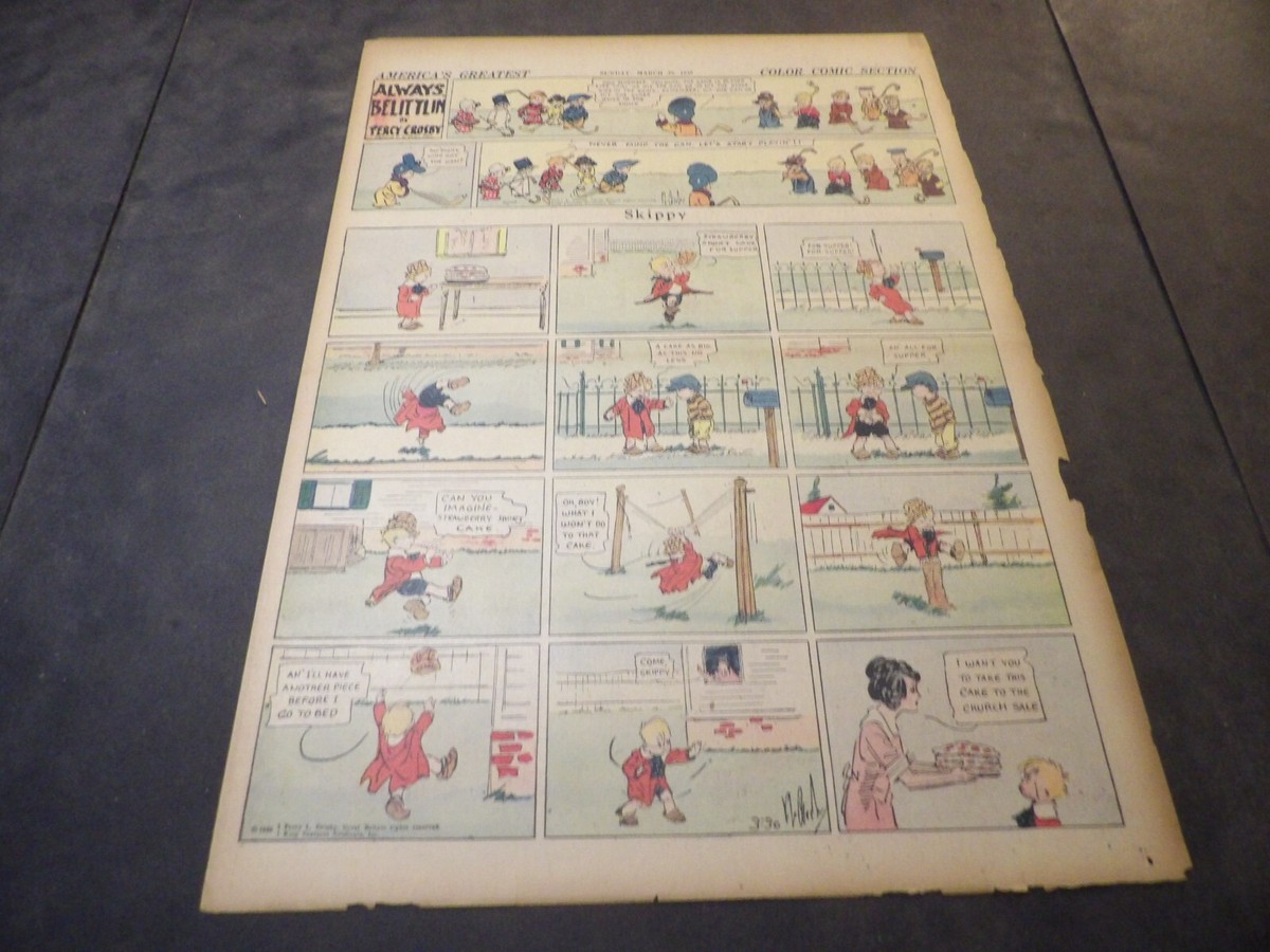 Skippy by Percy Crosby - Mar 30, 1930 - Full-Size Sunday | eBay