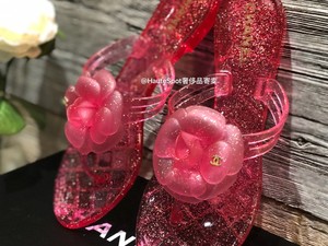 chanel pink slippers