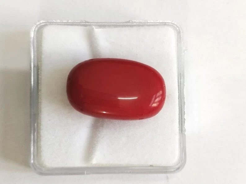 Coral 5.00 Carat AAA Coral Stone Red Color, Cabochon Loose Gemstone AAA - Image 2 of 2