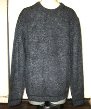 WEATHERPROOF VINTAGE GRAY HERRINGBONE KNIT PULLOVER CREW NECK SWEATER  Sz M