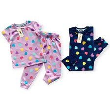 Girls 10 Pack/2 Colours Pj Set (3y-8y) Wholesale Bulk Girls Pyjama Set Clothing