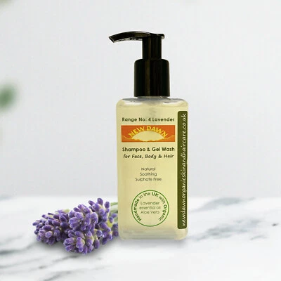 LAVENDER SHAMPOO & GEL WASH - New Dawn Organic Vegan Handmade Hair Care Products
