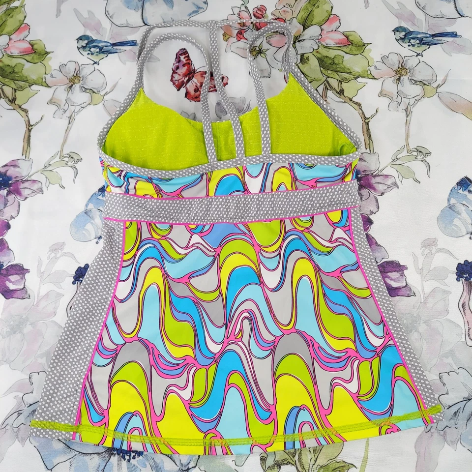 $80 TRINA TURK RECREATION LAVA LÁMPARA MULTI CORREA CAMISETA SIN MANGAS MUJER TALLA PEQUEÑA *USADA EN EXCELENTE ESTADO Foto 3 de 4