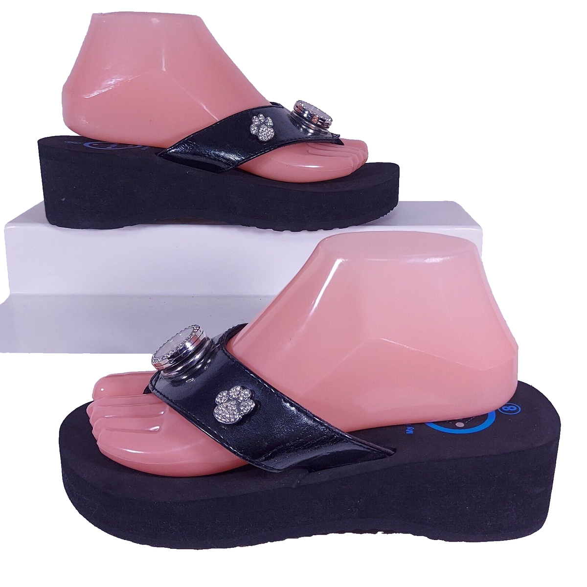 Flip Flops Dog Footprint Shoes Fabric In Shoe Hound Funny Dog