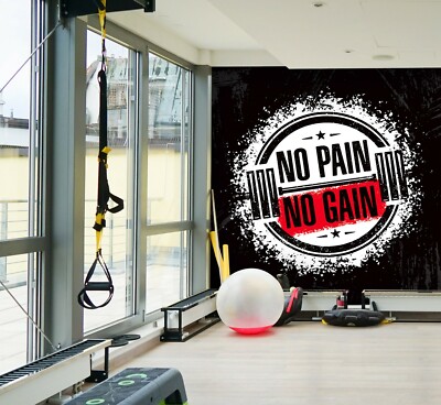 3D Gym Doodle Hintergrun M81 Geschäft Tapete Wandgemälde Selbstklebend Handel An