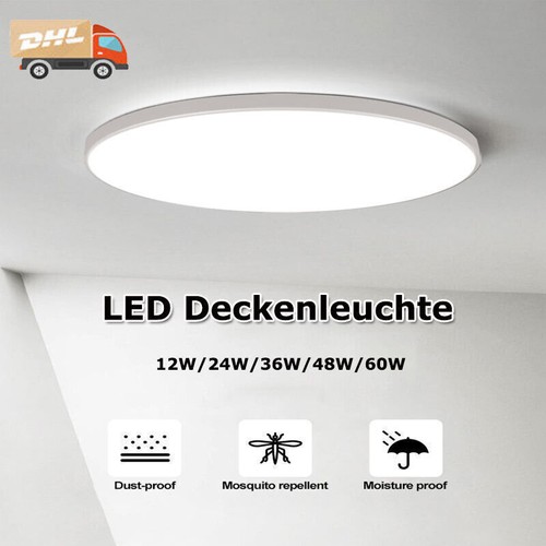 Lámpara de techo LED Lámpara de techo Baño Lámpara de baño IP44 Cocina Pasillo Lámpara 12W-60W - Imagen 5 de 245
