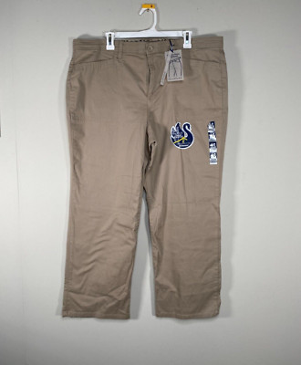Gloria Vanderbilt Mid Rise Trouser Women's 20W Short Stretch Prairie Brown NWT