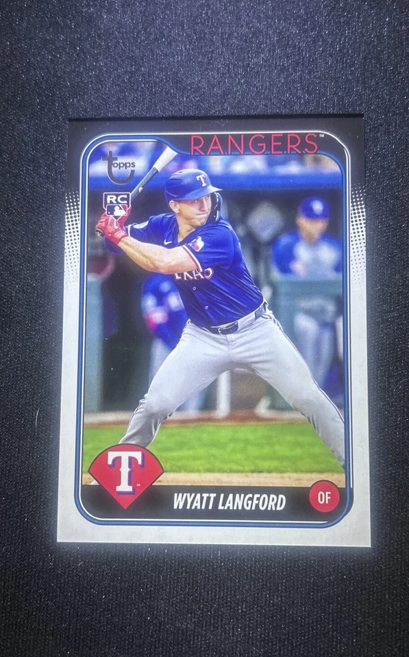 2024 Topps Update Wyatt Langford Vintage Stock  /99 RC Rookie #US151 Ranger - Image 3 of 4