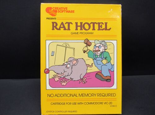 Rat Hotel, VIC-20, Cartridge, Creative Software 1982, CIB, unbespielt, getestet