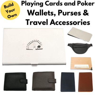 Spielkarten und Poker Geldbörsen Kartenhalter & individuelle Leder Reiseartikel