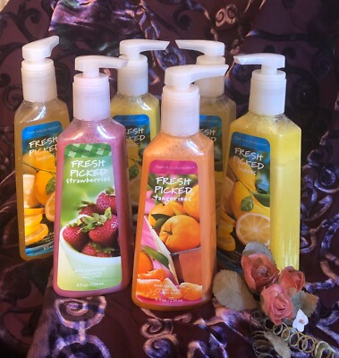Set of 6 Bath & Body Works ~Fresh Picked~ Lemon Tangerine Strawberry Hand Soaps