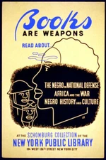 BOOKS ARE WEAPONS AFRICAN AMERICANS BLACK HISTORY CULTURE VINTAGE POSTER REPRO