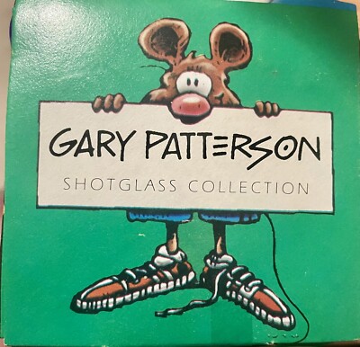 GARY PATTERSON SHOTGLASS COLLECTION 4 GOLF: TRAP, FANATIC, LINING UP, GOLF LOVER