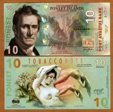 Poneet Islands, 10 Kasutu, Tobacco Note, 2020 POLYMER Girls of Essence, Type 2