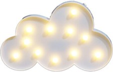 White LED Cloud Marquee Signs, Light Up Decorative Signs Hanging