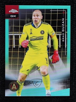 2021 Topps Chrome MLS Aqua Refractor 42/299 Brad Guzan #14 y0i