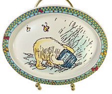 VTG Disney Selandia Melamine Pair of Adorable Winnie the Pooh Oval Plates
