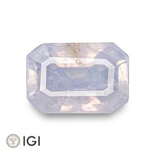 IGI Certified CEYLONESE Blue Sapphire 5.10 Ct. Natural Untreated OCTAGON