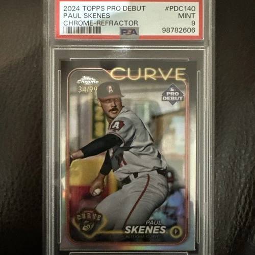 2024 Topps Pro Debut - Chrome Paul Skenes #PDC-140  /99 Psa 9