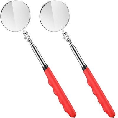 2 Pcs Telescoping Inspection Mirrors, Mechanics Mirror Tool with Long Handle,...
