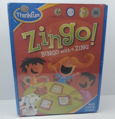 ThinkFun ZINGO! BINGO WITH A ZING! Game Kids Sealed - Box Damage