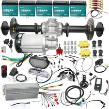 60V 2500W Differential Motor, 32'' Rear Axle Kit Wheels for ATV UTV Golf Go kart