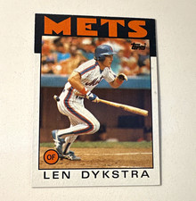 Topps 1986 Len Dykstra Rookie RC Base Set #53 New York Mets MLB Card. rookie card picture