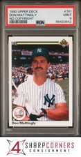 1990 UPPER DECK #191 DON MATTINGLY NO COPYRIGHT PSA 9