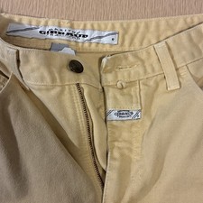 Girbaud Jeans Women Size 11/12 Yellow crème Beige VTG 90s USA Made Straight Leg
