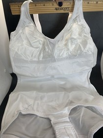 Vtg Sears Diet Trim Body Briefer 38C Shaper Bodysuit Girdle Bullet Bra Lingerie