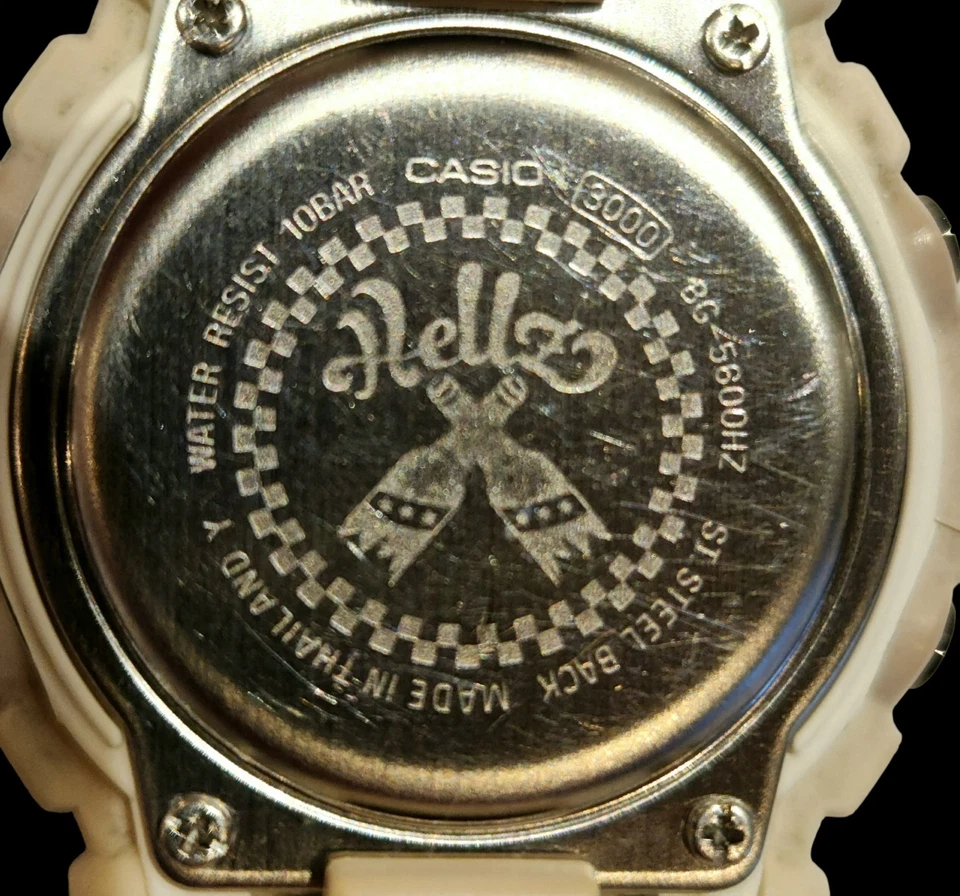 CASIO BABY-G HELLZ "Tie-Up" 3000 Limited Edition BG-5600HZ-7 Black & White Watch - Image 3 of 4
