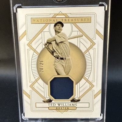 2021 Panini National Treasures Ted Williams #116 /25 Game Used Number Patch!