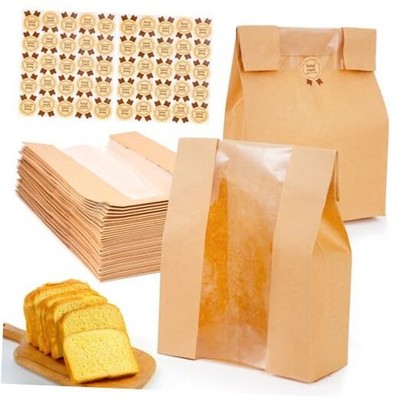 Pcs Paper Bread Bags for Homemade, Sourdough Bread Bags and Paper Bakery Bag 30