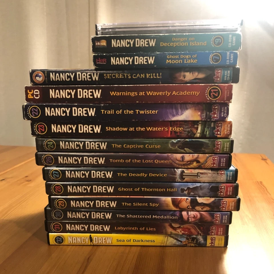 Lote de 15 juegos de computadora Nancy Drew Mystery PC CD-ROM | #21-32 + Más Foto 2 de 2