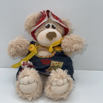 Vintage 1985 Cuddlin' Country Bears Mary Lou Stuffed Animal Plush Marchon 15''