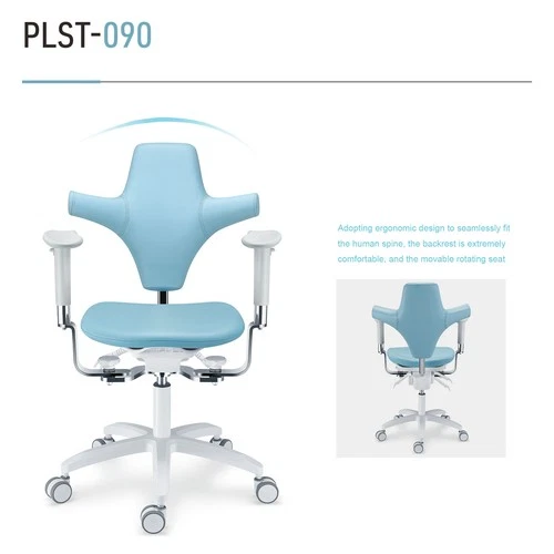 Dental Microscope Chair Ergonomic Dynamic Chair Skin-touch Leather PLST-090 Blue - Picture 1 of 15