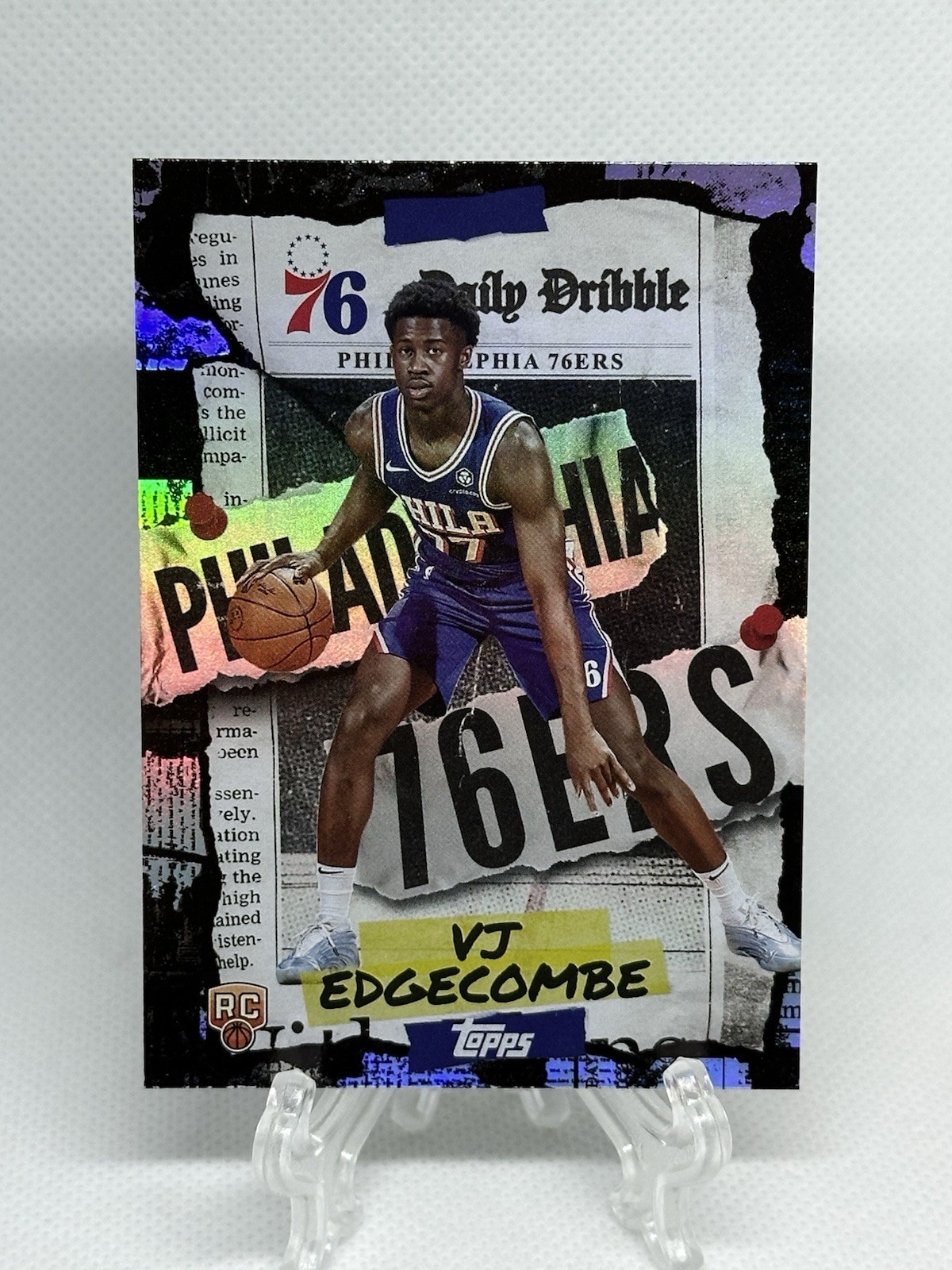 VJ Edgecombe 2025-26 Topps The Daily Dribble RC Rookie #DD-33 Philadelphia 76ers