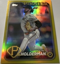 Colin Holderman w/ Pittsburgh Pirates Color Match Yellow Rainbow Foil! 
