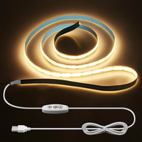 Alitove Cob Led Streifen 1M Warmweiß 3000K Usb Dimmbar Led Strip 320Leds/M 5V Fü