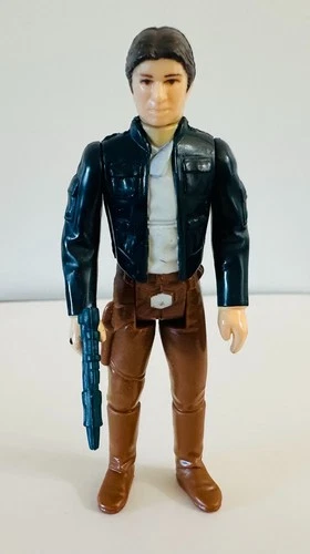 Vintage 1980 Kenner Star Wars Bespin Han Solo Figure with Blaster Hong Kong