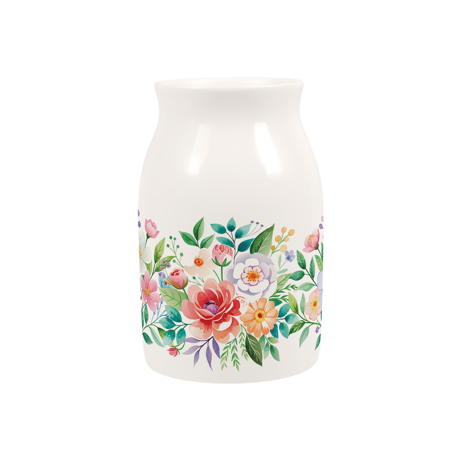 Floral Bouquet Small Porcelain Flower Vase - Floral Home Decor Gifts