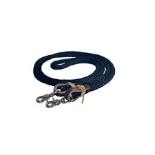 Horse Reins Black ½” wide Approx 8Ft long Braided Poly Rope HRE0719