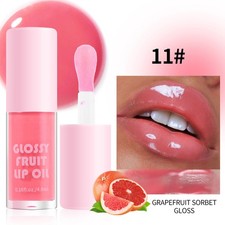 Brillo de labios antiadherente para mujeres 1 pieza reduce las líneas de labios aceite de labios de fruta brillante cosmético