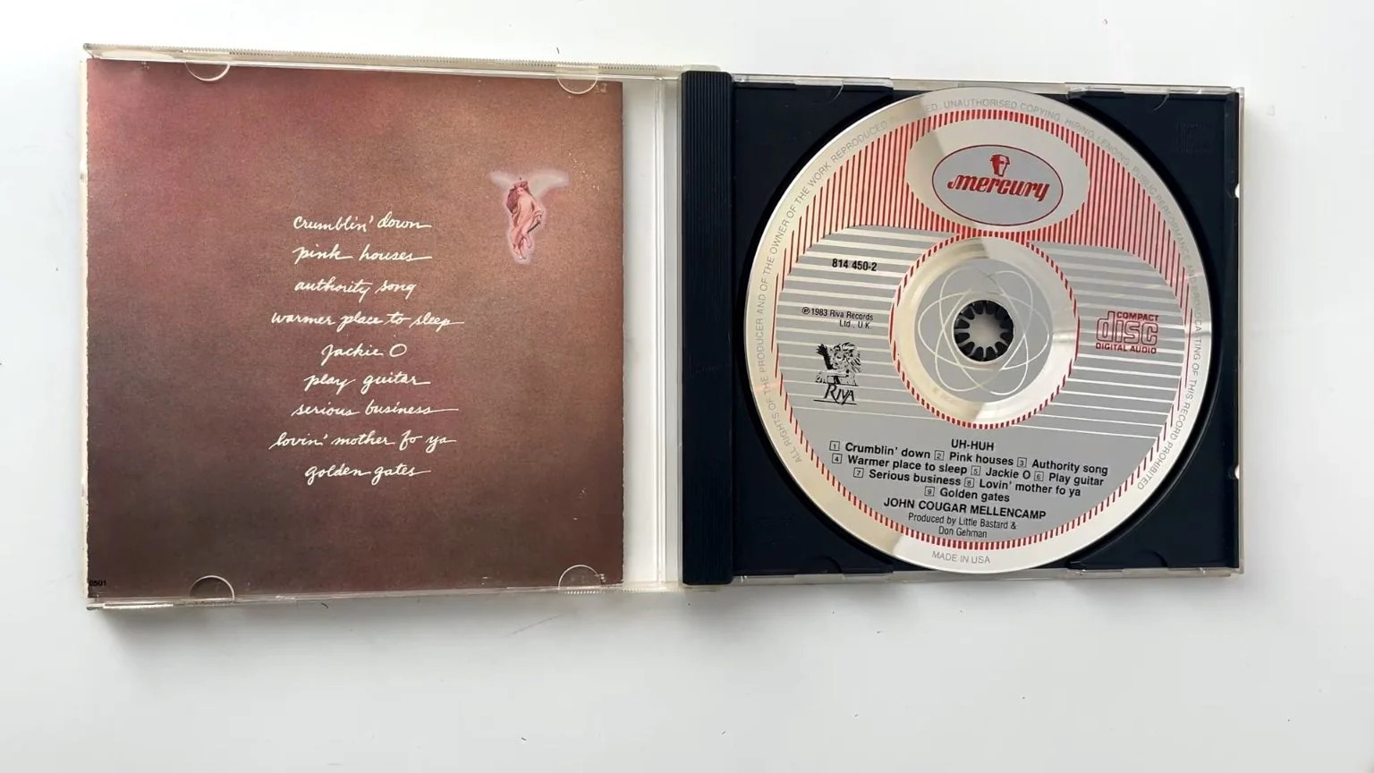 John Cougar Mellencamp - Uh-Huh CD 1983 Rock Mercury Label thumbnail 2