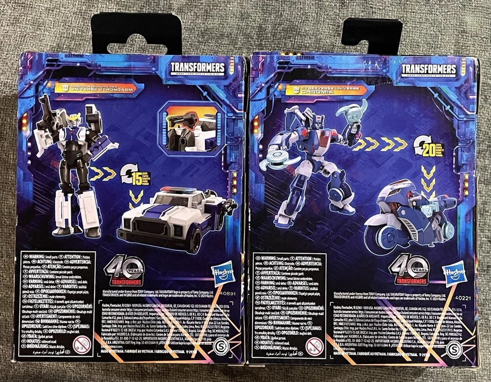 Nuevo paquete de 2 Transformers Legacy United Cyberverse Chromia y RID Strongarm 2015 Foto 2 de 4