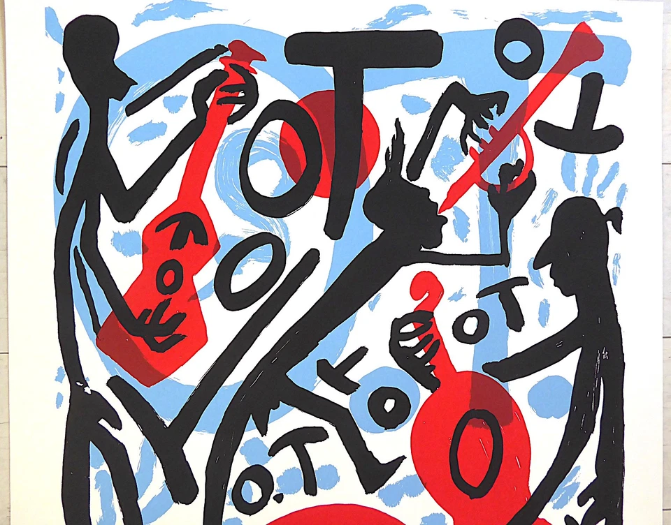A. R. PENCK - "JAZZ COMBO" - FARBSERIGRAFIE 1999 - DRUCKFRISCH !!! - Bild 4 von 4