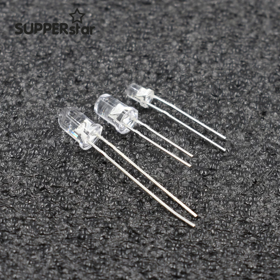 LED Emitting Diode 3/5mm Round UV Purple 365-400nm Super-Bright CLEAR ASS - Bild 3 von 3