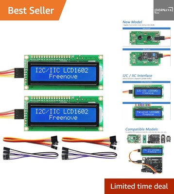 LCD 1602 I2C Display Modul 2 Pack Kompakt Anzeigen Für Arduino Raspberry Pi P...