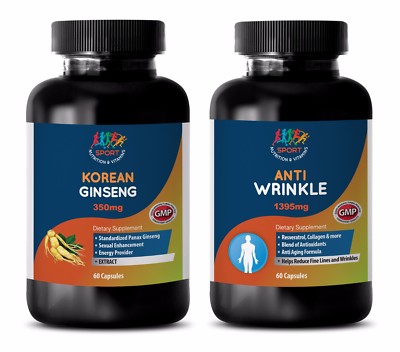 energy and focus - KOREAN GINSENG   ANTI-WRINKLE COMBO 2B - grapeseed oil for ha